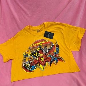 F21 cropped graphic t